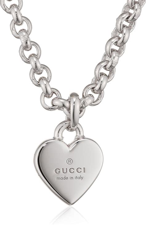 heart necklace with gucci trademark|gucci toggle heart necklace.